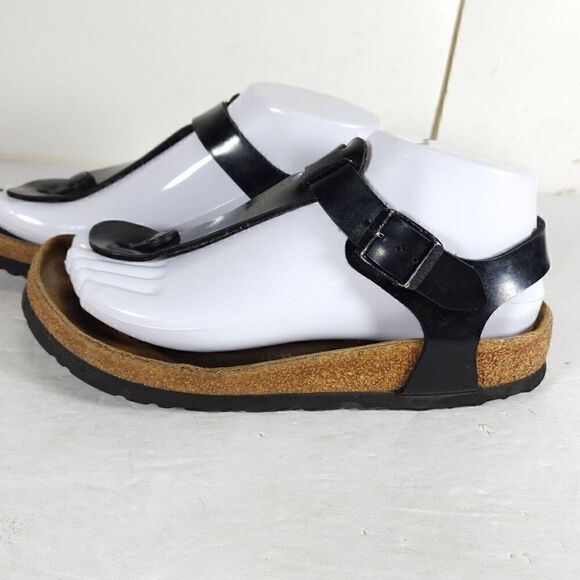 Birkenstock Women's Kairo US5 EU36 Black Birko-flor Flat Thong slingback Sandals - Picture 2 of 16